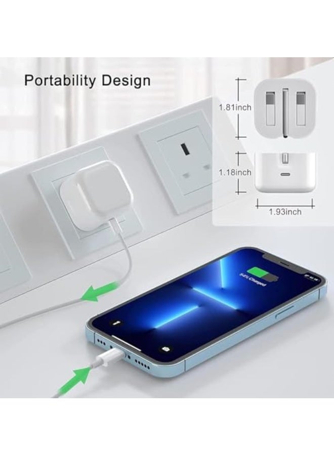 general iPhone Fast Charger, 20W PD USB C Wall Charger Block Power Adapter with 6FT Type C to Lightning Cable Cord for iPhone 13/13Pro/12/12 Pro Max/11/11Pro/XS/Max/XR/Max/XR/X - Image 3