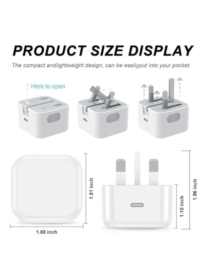 general iPhone Fast Charger, 20W PD USB C Wall Charger Block Power Adapter with 6FT Type C to Lightning Cable Cord for iPhone 13/13Pro/12/12 Pro Max/11/11Pro/XS/Max/XR/Max/XR/X - Image 4