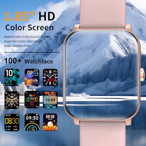 QONBINK Smart Watch, Smartwatches for Men Women, 1.85" HD Fitness Tracker (Answer/Make Calls), 120+ Sport Modes, Heart Rate/Sleep Monitor, IP68 Waterproof Fitness Watch, Smartwatch for Android iOS (Pink) - Image 5