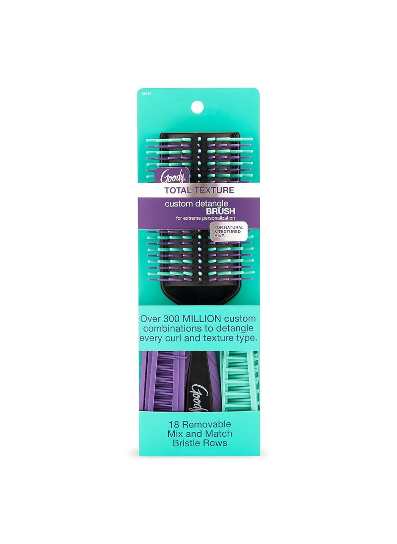 Goody Goody Total Texture Customizable Brush  Detangller Brush with 18 Mix and Match Removable Bristle Rows for Extreme Personalization  Thick and Thin Bristles For All Hair Types  - Image 1
