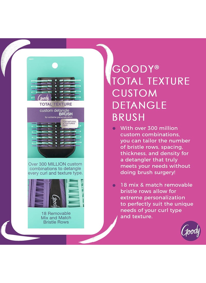 Goody Goody Total Texture Customizable Brush  Detangller Brush with 18 Mix and Match Removable Bristle Rows for Extreme Personalization  Thick and Thin Bristles For All Hair Types  - Image 2