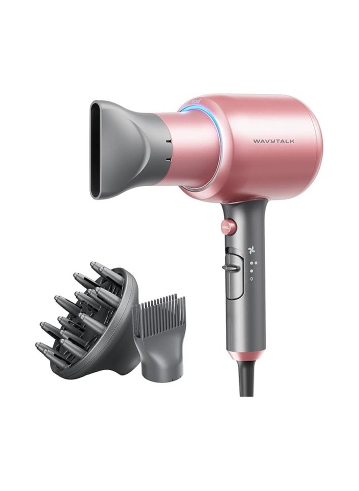 Portable Hair Dryer With Diffuser, Foldable Mini Hair Dryer With Lightweight Design, 1600W Small Hair Blow Dryer With Diffuser For Curly Hair Fast Drying, Rose Pink - pzsku/Z3D51C86A4963A541A9B8Z/45/_/1740876879/68aebd7d-24a5-40d5-bf53-cbb93e6656cd