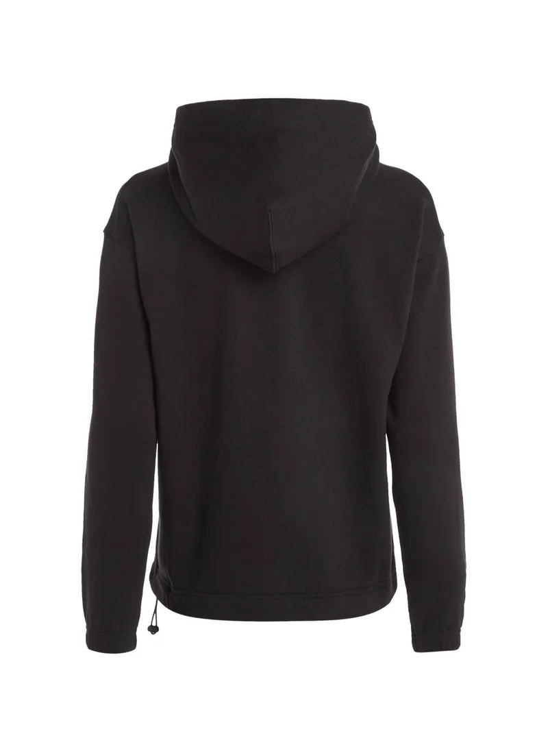 CALVIN KLEIN Calvin Klein Women's Hoody - Long Sleeves - Sportswear - Cotton Sweatshirt, Black