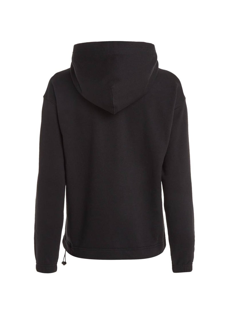 CALVIN KLEIN Calvin Klein Women's Hoody - Long Sleeves - Sportswear - Cotton Sweatshirt, Black  - Image 2