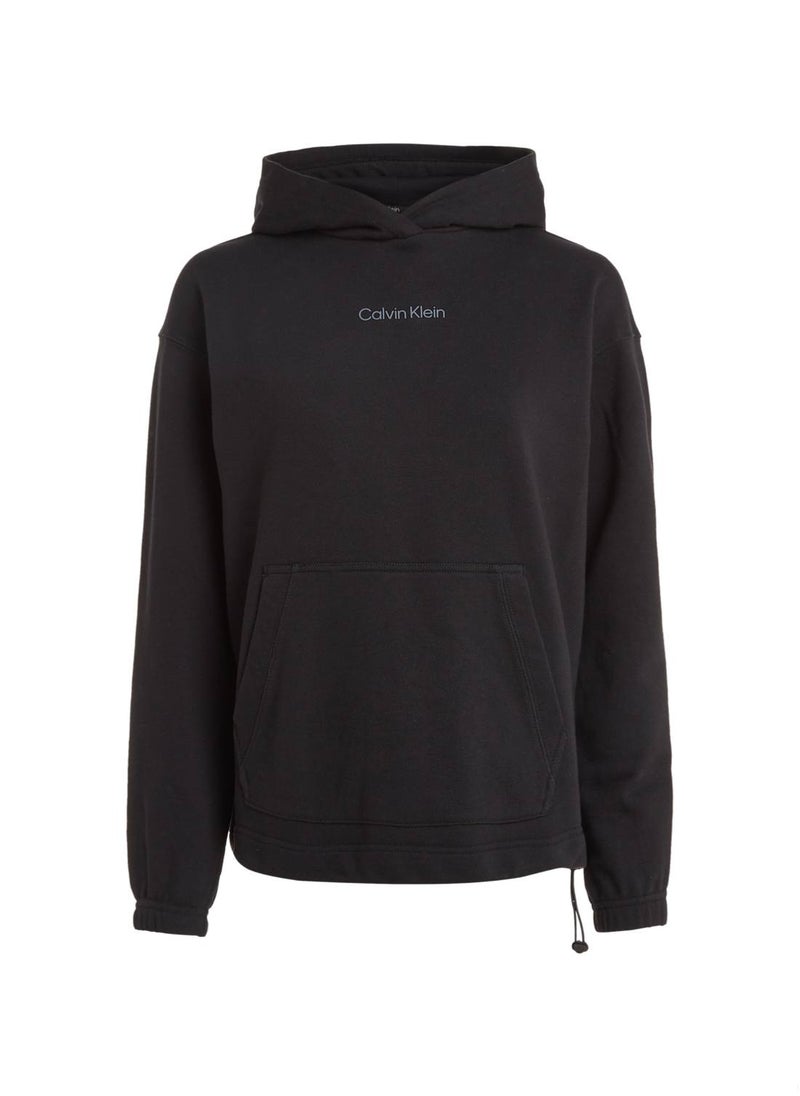 CALVIN KLEIN Calvin Klein Women's Hoody - Long Sleeves - Sportswear - Cotton Sweatshirt, Black  - Image 1