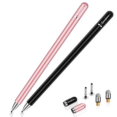 STYLUSHOME Stylus for iPad (2 Pcs), StylusHome Magnetic Disc Universal Stylus Pens Touch Screens for Apple/iPhone/Ipad pro/Mini/Air/Android/Microsoft/Surface All Capacitive Touch Screens - Black/Rose Gold - Image 1