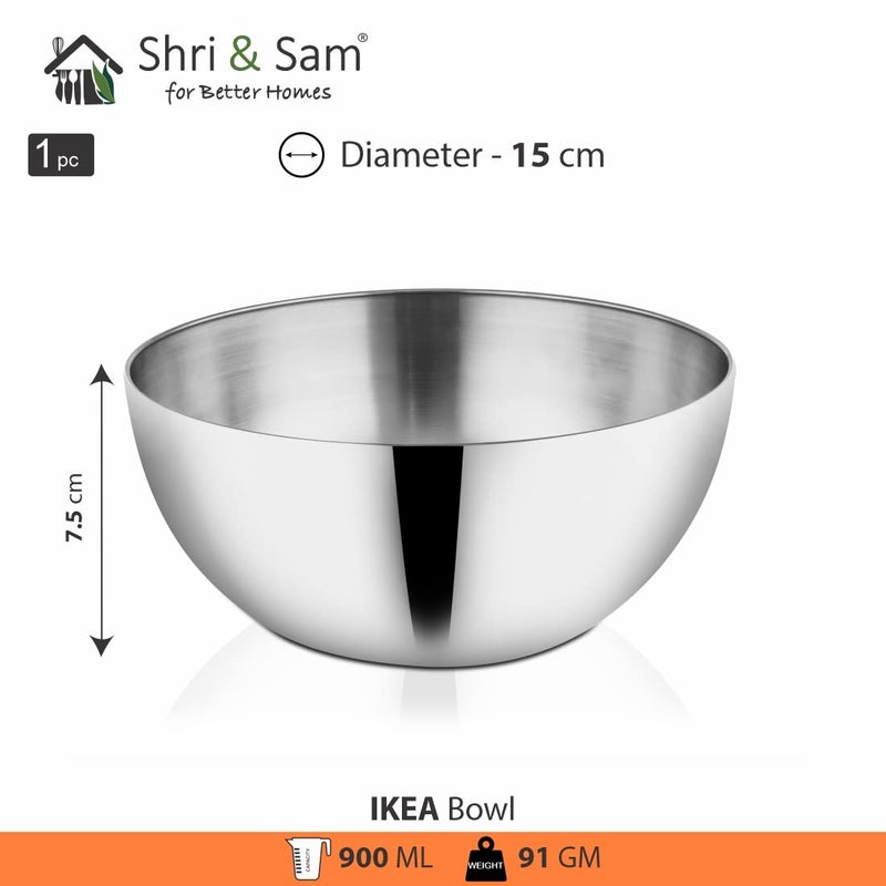 Shri & Sam Shri & Sam Stainless Steel Bowl,15 Cm, 240 ML  - Image 2