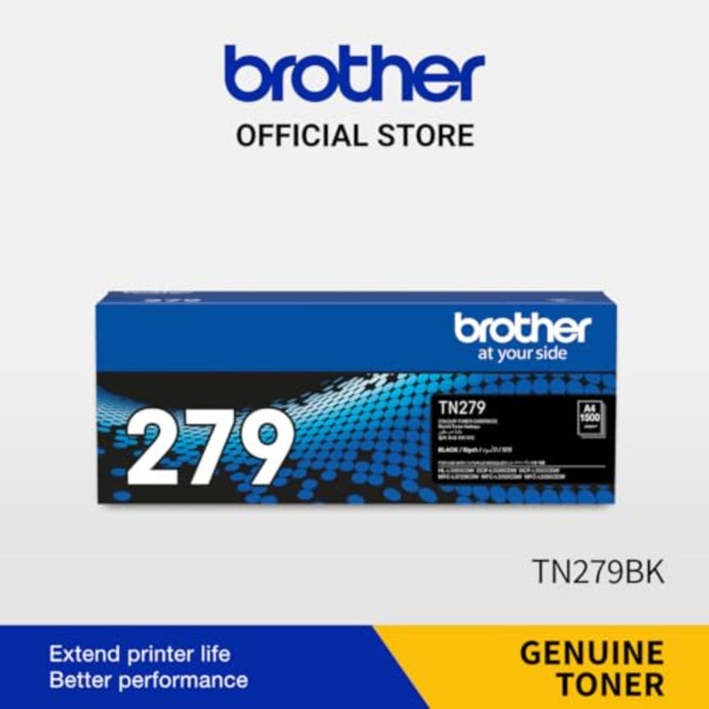 Brother Genuine TN279BK Standard Yield Black Toner Cartridge, 1, 500 Page Yield, for HL-L3220CW/L3280CDW/ DCP-L3520CDW/L3560CDW/ MFC-L3720CDW/L3760CDW/L8390CDW - Image 2