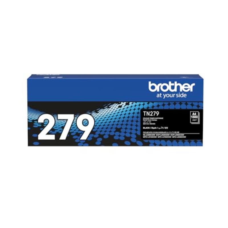 Brother Genuine TN279BK Standard Yield Black Toner Cartridge, 1, 500 Page Yield, for HL-L3220CW/L3280CDW/ DCP-L3520CDW/L3560CDW/ MFC-L3720CDW/L3760CDW/L8390CDW - Image 1