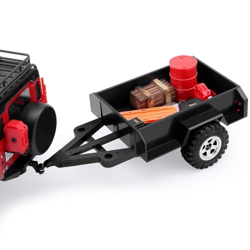 GLOBACT 118 RC Trailer with Hitch RC Crawler Accessories for TRX4M Defender 118 RC Crawler Upgrade - Image 5