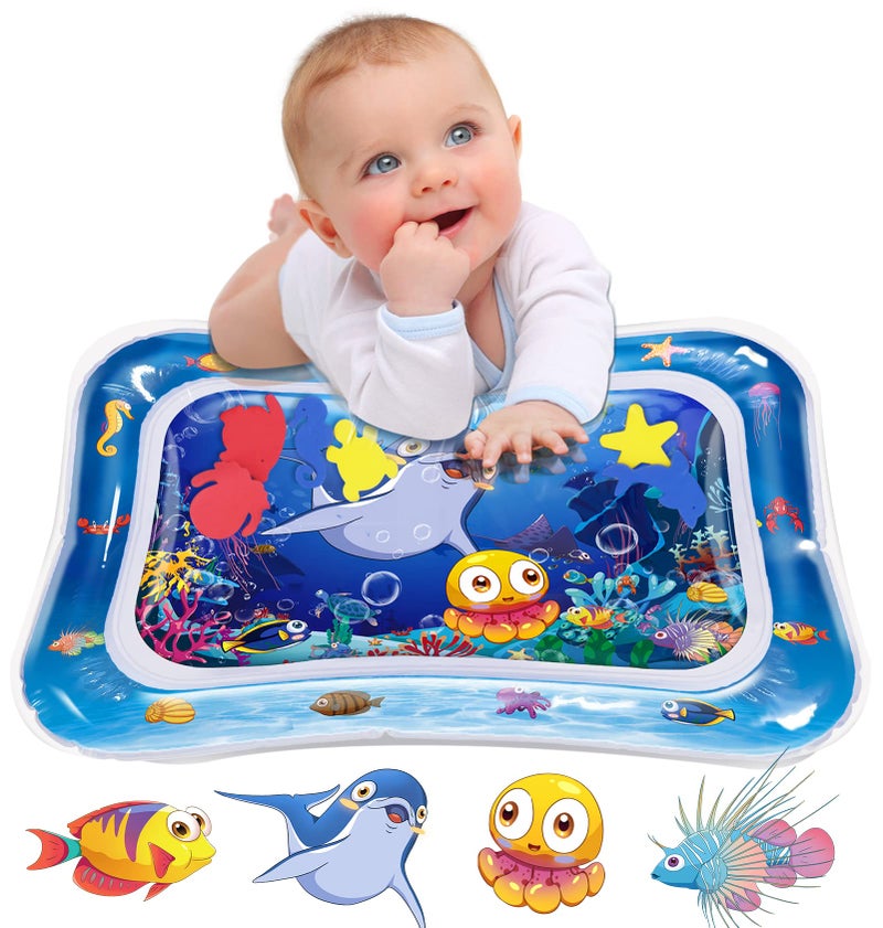 Infinno Tummy Time Mat Sensory Water Mat for Babies, Baby Toys for 3 6 9 12 Months Boys and Girls, Great Gift Idea of Baby Stuffsâ€¦ - Image 1