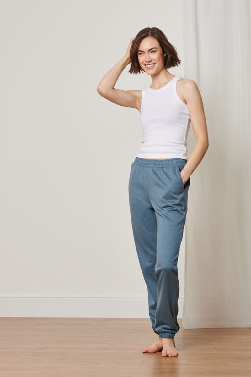 Tchibo Women Regular Fit Plain Sweatpants, Grey  - Image 1