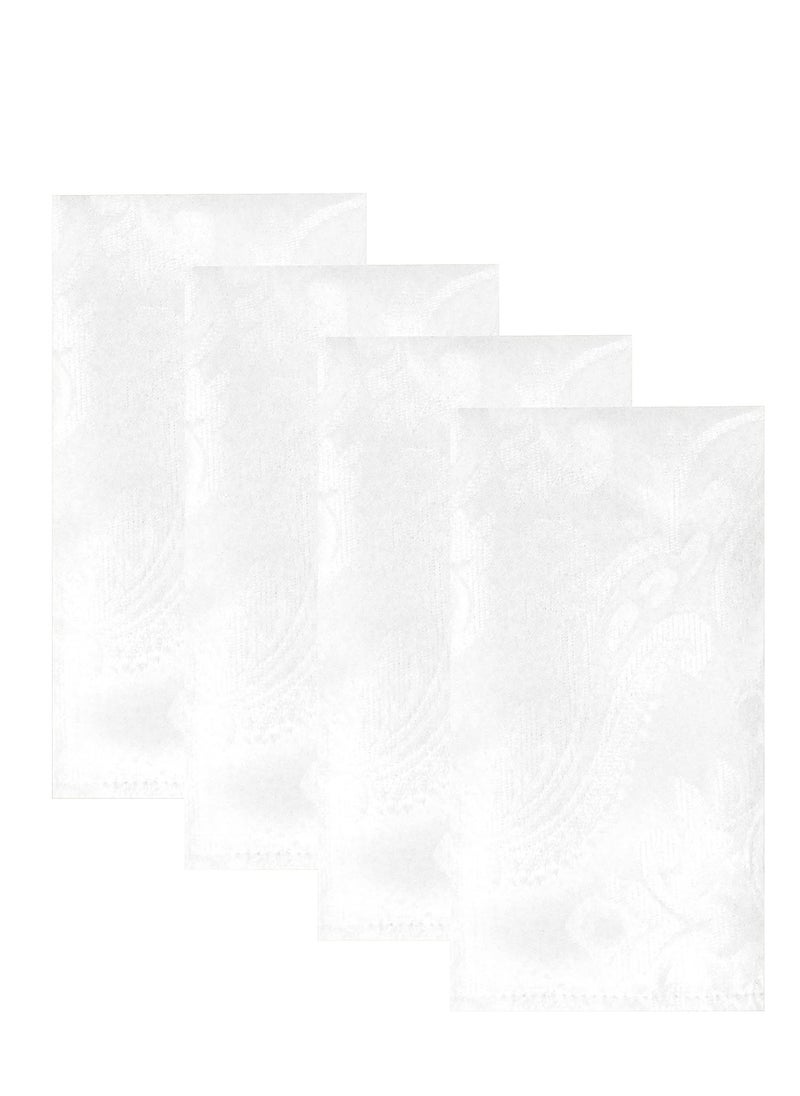GROWSTEADY White Table Fabric Napkins Handkerchief Wedding  - Image 1