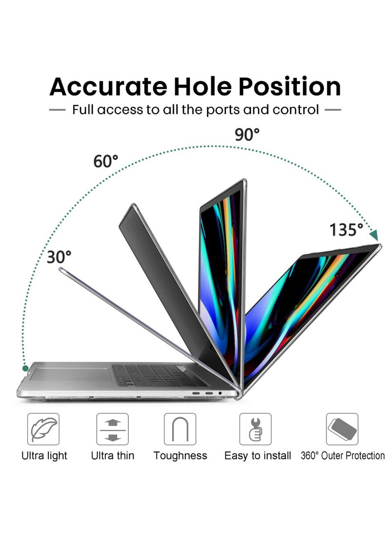 SANMUGEED - SANMUGEED Compatible with MacBook Pro 15 inch Case 2019 2018 2017 2016 Release A1990 A1707 with Touch Bar, Plastic Hard Shell Case Cover - Image 1