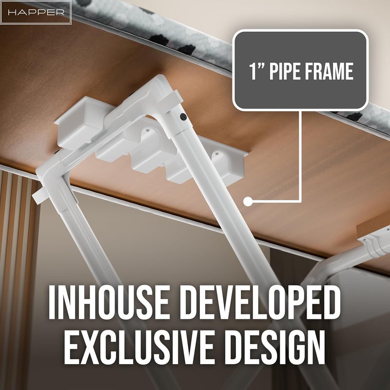 Happer Happer Premium Wooden Ironing BoardTable with Iron Holder Foldable Adjustable Deluxe Plus 116 x 40 cm  - Image 2