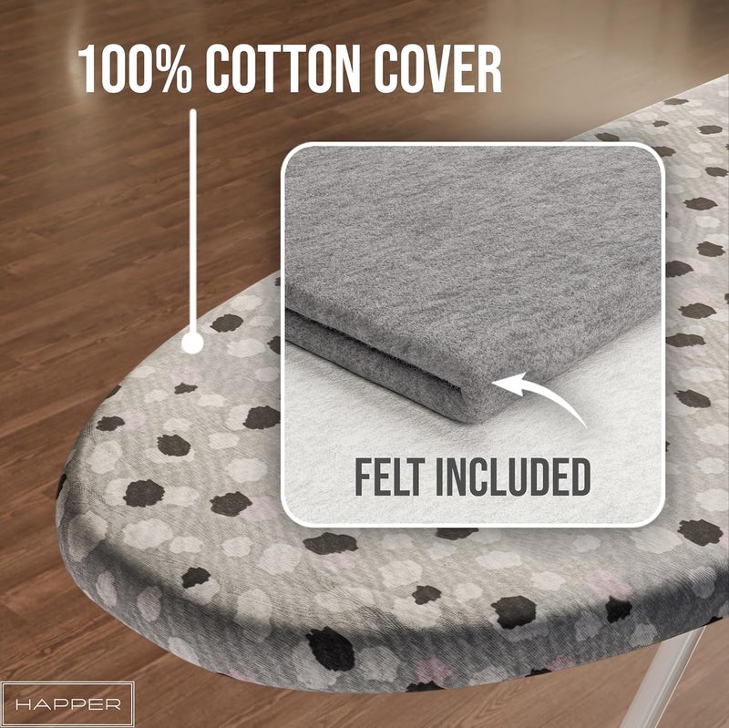 Happer Happer Premium Wooden Ironing BoardTable with Iron Holder Foldable Adjustable Deluxe Plus 116 x 40 cm  - Image 3