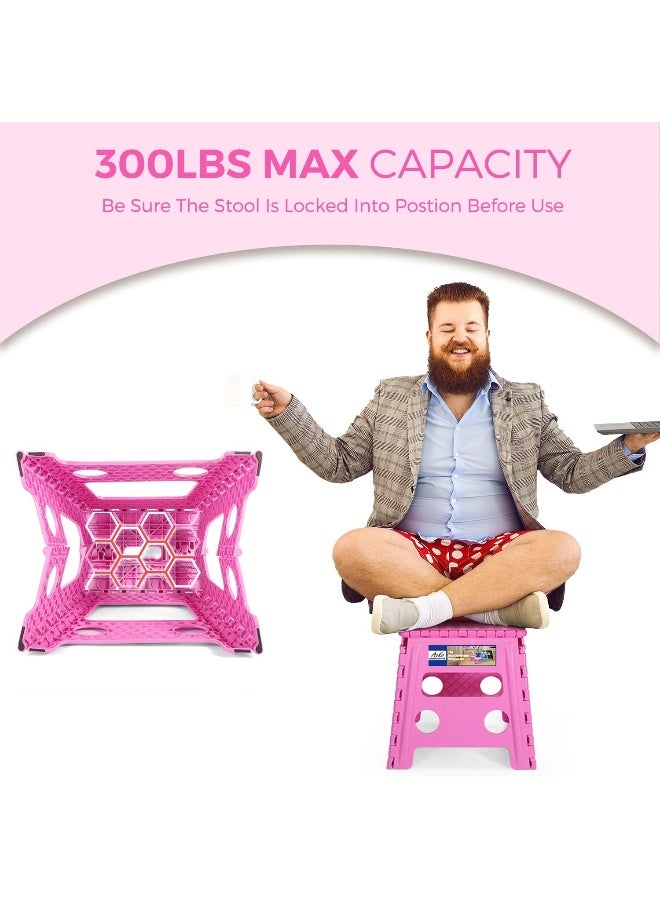 Acko Folding Step Stool - 13 inch Height Premium Heavy Duty Foldable Stool for Kids & Adults, Kitchen Garden Bathroom - Image 3