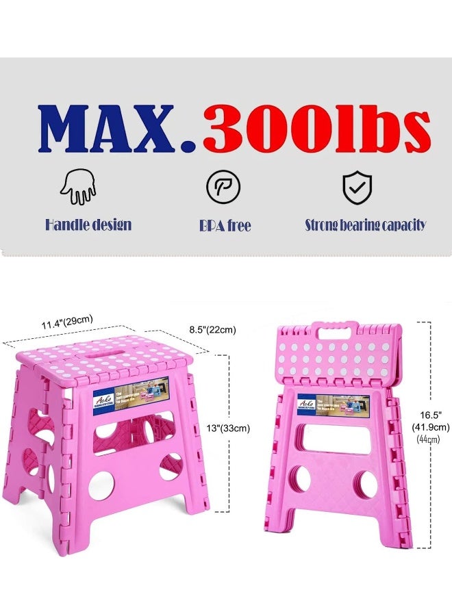 Acko Folding Step Stool - 13 inch Height Premium Heavy Duty Foldable Stool for Kids & Adults, Kitchen Garden Bathroom - Image 4