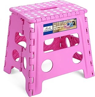 Acko Folding Step Stool - 13 inch Height Premium Heavy Duty Foldable Stool for Kids & Adults, Kitchen Garden Bathroom - Image 1