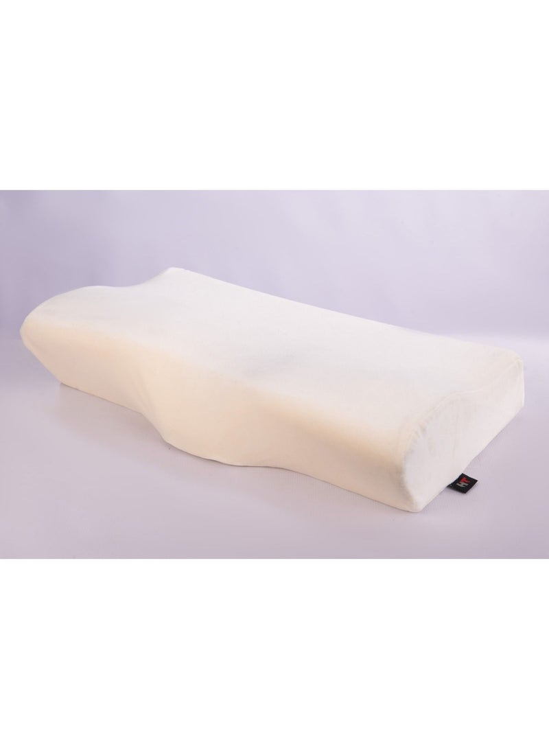 Max Comfort Max Comfort Memory Foam Medical Bed Pillow, Designer Neck Support Orthopedic for Better Indoor Bedroom Bedroom Sleeper (60 * 35 * 13, Off-White)  - Image 2