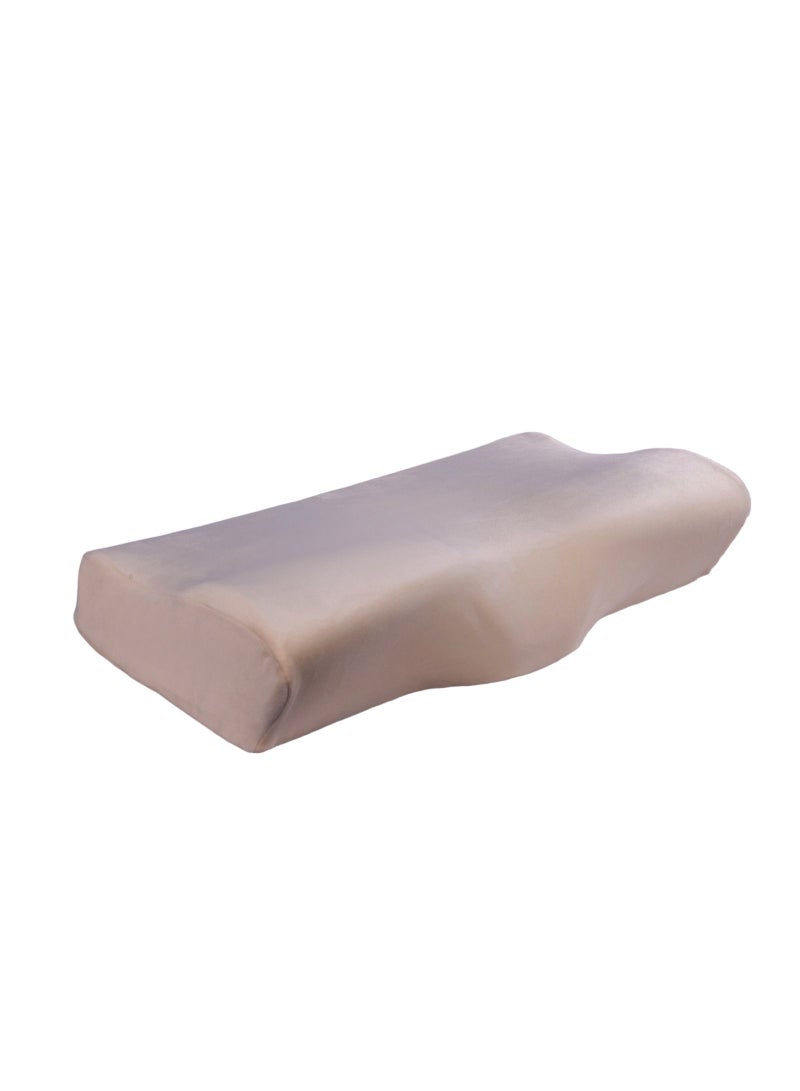Max Comfort Max Comfort Memory Foam Medical Bed Pillow, Designer Neck Support Orthopedic for Better Indoor Bedroom Bedroom Sleeper (60 * 35 * 13, Off-White)  - Image 1