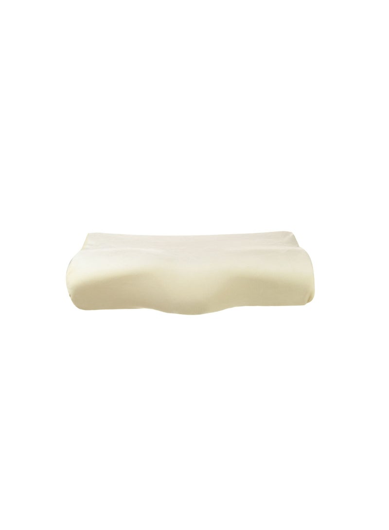 Max Comfort Max Comfort Memory Foam Medical Bed Pillow, Designer Neck Support Orthopedic for Better Indoor Bedroom Bedroom Sleeper (60 * 35 * 13, Off-White)  - Image 3