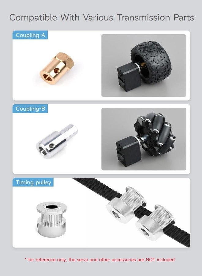Waveshare Metal Flat Key Shaft Flange Plate, Suitable for Using with Serial Bus Servo, Compatible with Various Transmission Parts - Image 4