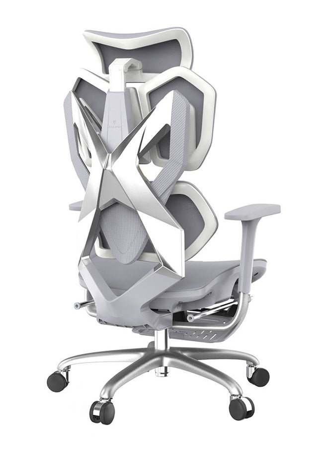 SIHOO - Xallking X5S-504  ergonomic light grey gaming chair with footrest - Image 1