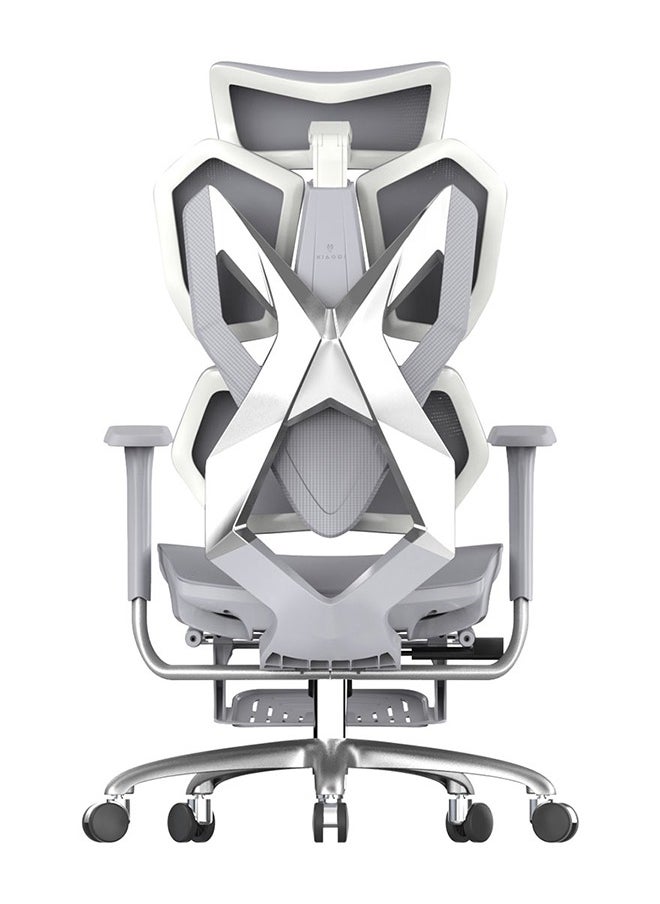 SIHOO - Xallking X5S-504  ergonomic light grey gaming chair with footrest - Image 1