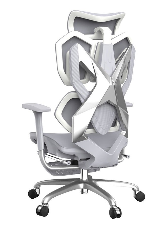 SIHOO - Xallking X5S-504  ergonomic light grey gaming chair with footrest - Image 1