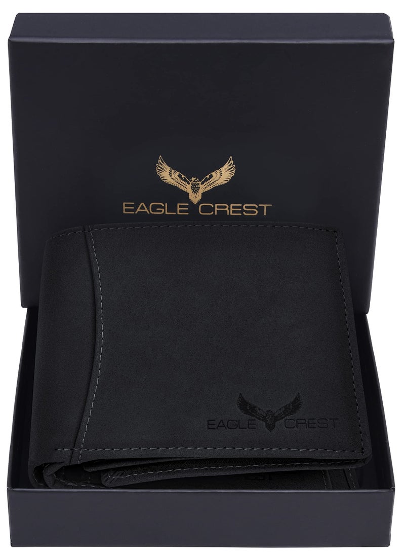 Eagle Crest Vintage Black Nova Leather Wallet for Men - Image 2