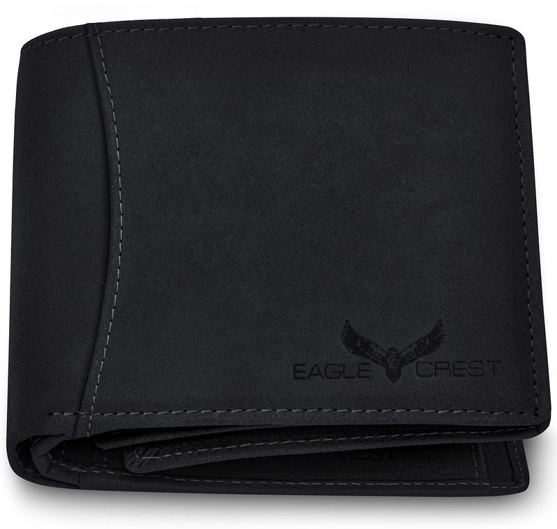 Eagle Crest Vintage Black Nova Leather Wallet for Men - Image 1