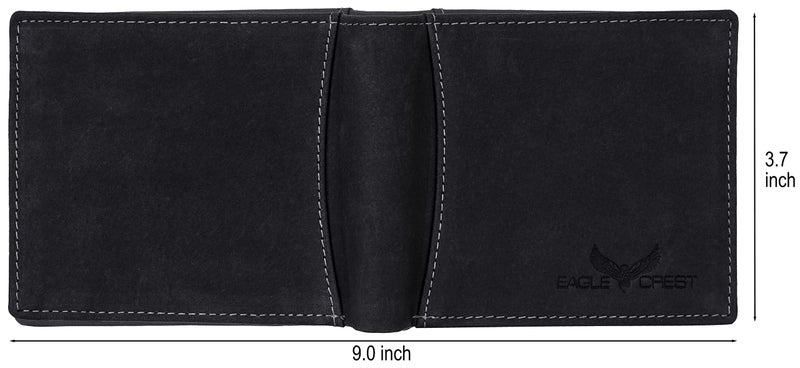 Eagle Crest Vintage Black Nova Leather Wallet for Men - Image 5