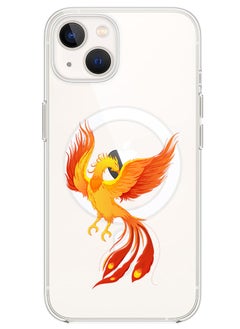 Magnetic Case for iPhone 13 6.1-inch Compatible with MagSafe Wireless Charging, Shockproof Phone Bumper Cover Phoeniox bird flying