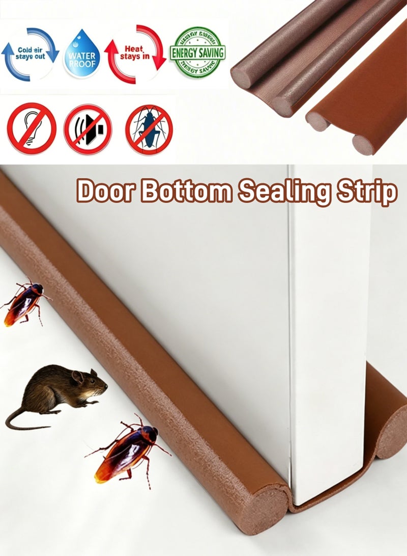 Door Draft Stopper, 95cm Under Door Seal, Door Sweep for Exterior & Interior Doors, Door Bottom Draft Blocker Dust and Noise Insulation, Under Door Stopper Sweep,Weather Stripping Soundproof Bottom - Image 1