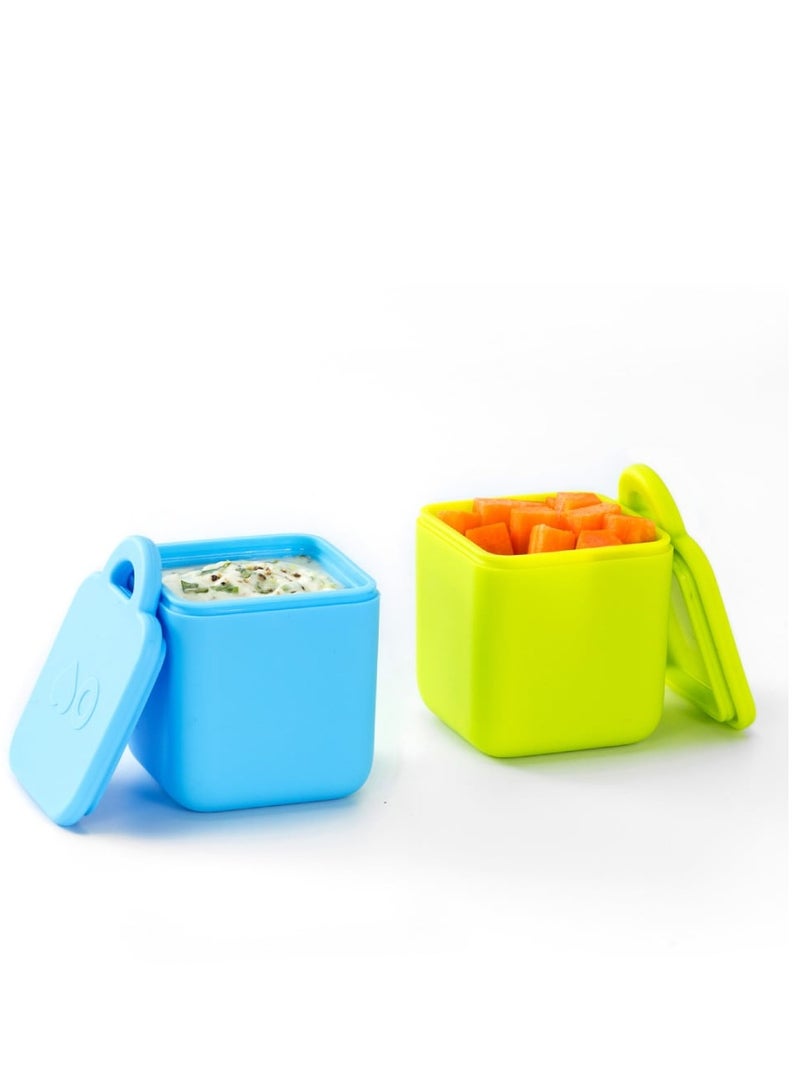 Omielife Omie Dip Containers, Set of 2-Blue and Lime - Image 1