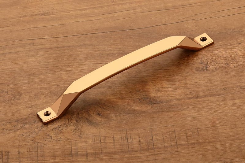 HARMONUS Fancy Zinc Kitchen Cabinet HandlePull HandleDoor HandleDrawer Handle Rose Gold Finish Zinc Alloy 160 MM 8 Inch 10 PCS HCRGR21410160MM - Image 1