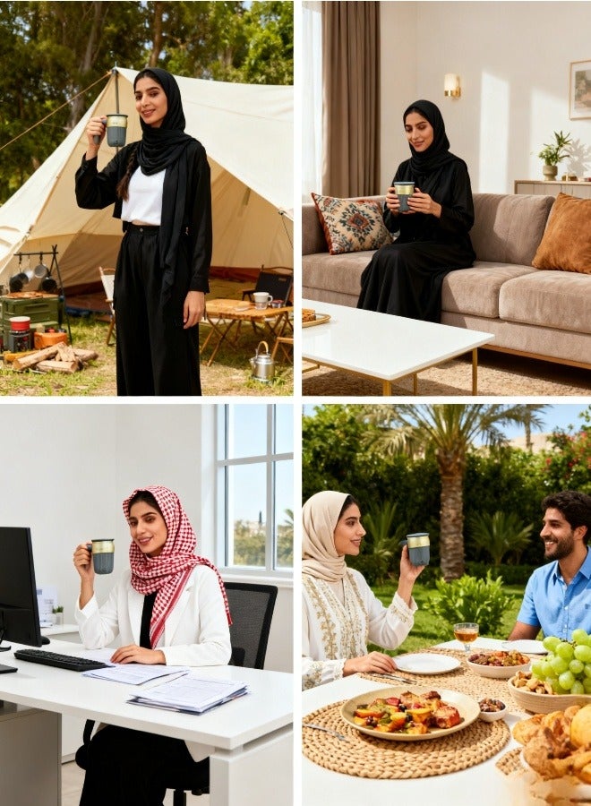 معادلة كوب قهوة يخليط ذاته آليًا - كوب مُخليط آلي مغناطيسي قابل لإعادة الشحن، لقahua/حليب/شاي/كوكو، للمنزل/السفر/المكتب، وهدايا لمناسبات عيد الميلاد/عيد المسيح - Image 5