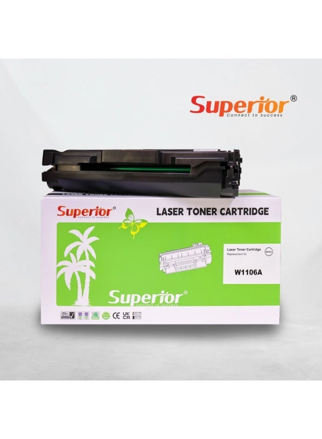 SOS Superior Superior 106A / W1106A Mono Black Compatible Toner Cartridge – For HP Laser 107a/107w/107r, MFP 135a/135w/135r/137fnw – With Chip – 1000 Page Yield - Image 3