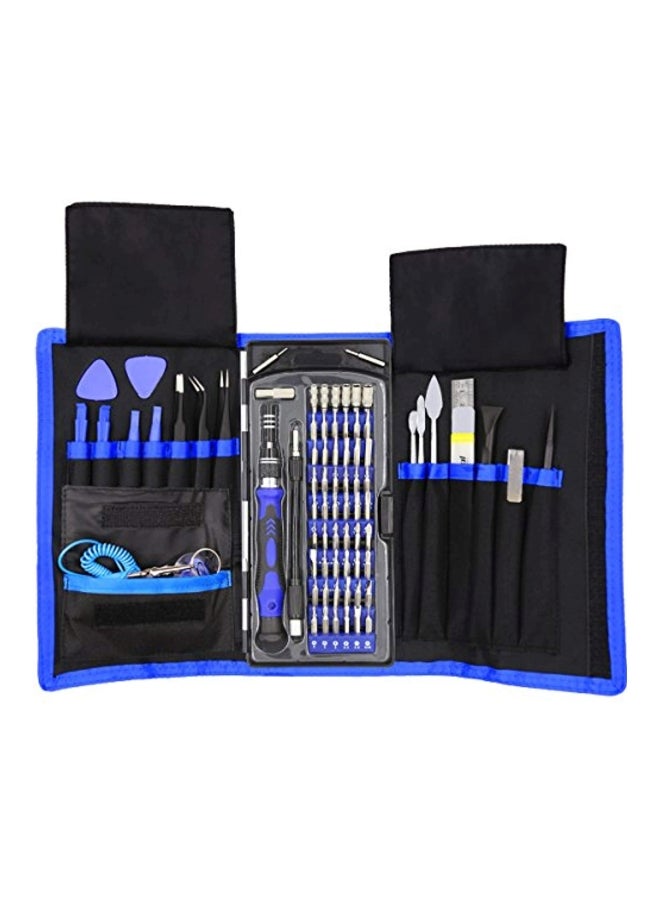 طقم مفكات براغي دقيقة من 80 قطعة فضي/ أزرق/ أسود 10.1 x 4.9 x 2.3بوصة - Image 1