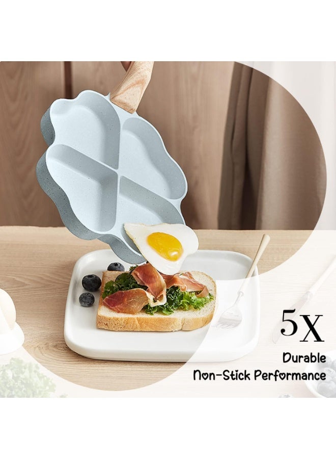 Caannasweis Egg Omelette Pan, 4-Cup Nonstick Ceramic Omelette Skillet Breakfast Frying Pan Egg Cooker Suitable for Gas Stove & Induction Cookware, PFOA PFOS Free - Image 3
