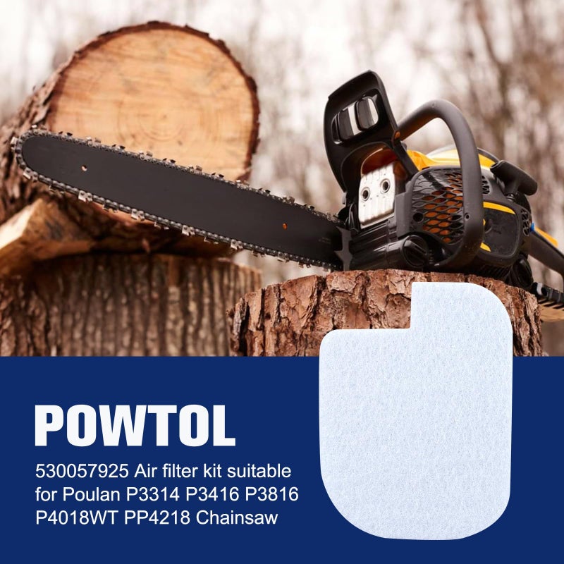 Powtol P3314 PP4218A Air Filter Tune Up Kit for Poulan Pro PP4218 PR4218 PP4218AVX PP3816 PP4018 PP4218 PP3516AVX 35cc 42cc Craftsman Chainsaw Parts with Fuel Line Fuel Filter Primer Bulb Replaces 530057925 - Image 3