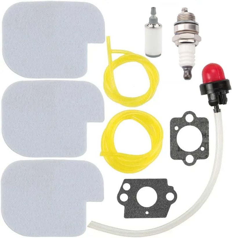 Powtol P3314 PP4218A Air Filter Tune Up Kit for Poulan Pro PP4218 PR4218 PP4218AVX PP3816 PP4018 PP4218 PP3516AVX 35cc 42cc Craftsman Chainsaw Parts with Fuel Line Fuel Filter Primer Bulb Replaces 530057925 - Image 1
