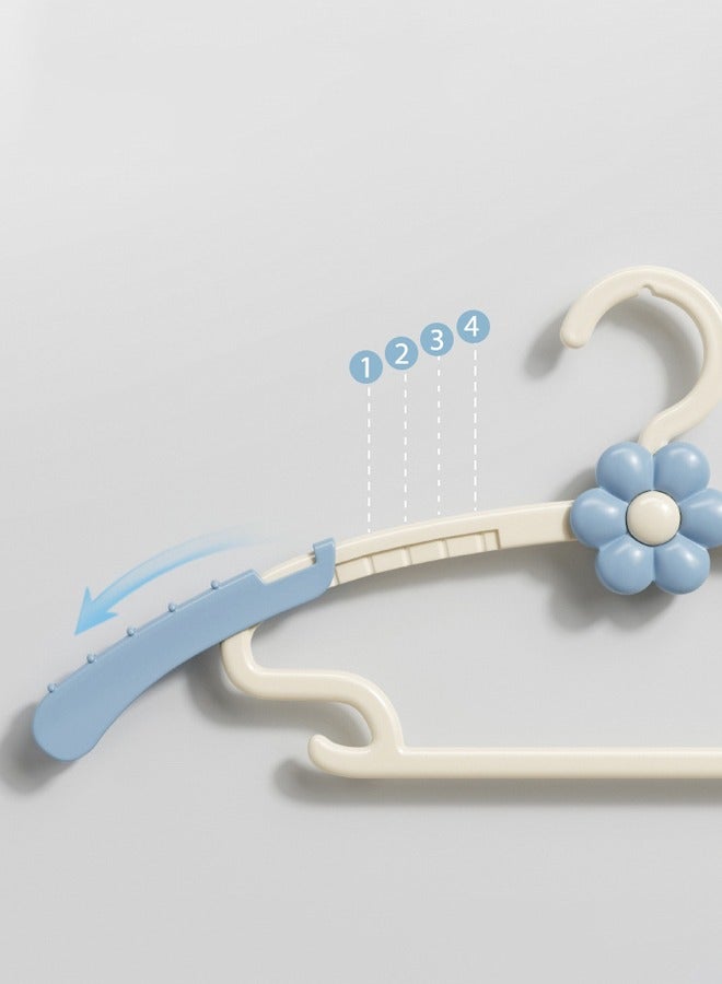 Fasola 10PCS Adjustable 11-14.7 Inches Plastic Anti Slip Baby Hangers for Closet and Nursery - Image 4