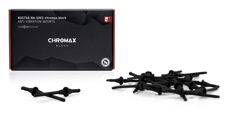 NOCTUA مجموعة تثبيت مروحة مضادة للاهتزاز من نوكتوا NA-SAV2 chromax.black، سيليكون (20 قطعة، أسود) - Image 2