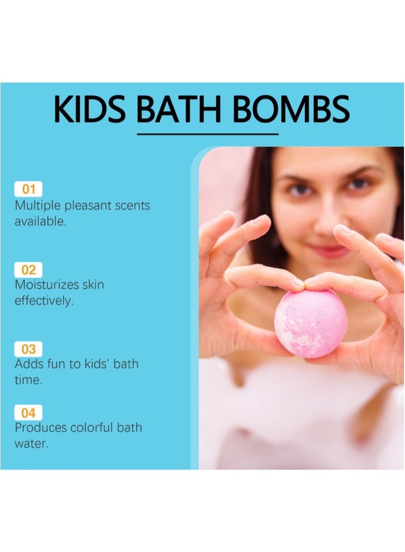 WIIEEY Kids Bath Bombs, Gentle Moisturizing Bubble Bath Balls, Safe Skin Cleansing & Long-Lasting Scent Bath Bombs for Children - Image 4