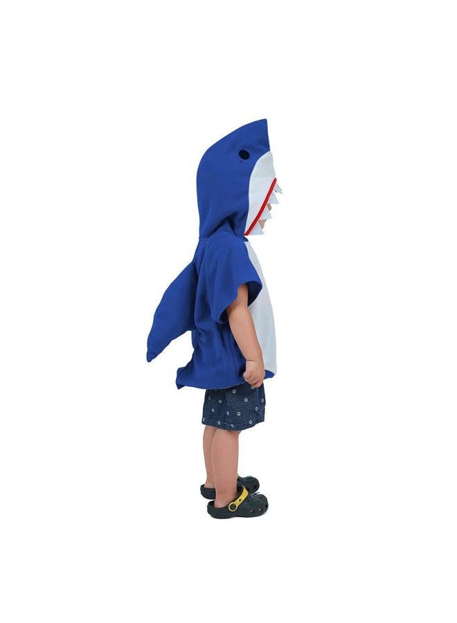 EraSpooky Shark Short Hoodie for Kids Boys Toddler Shark Costume Halloween Animal Outfit Short Sleeve - Image 4