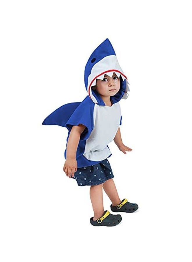 EraSpooky Shark Short Hoodie for Kids Boys Toddler Shark Costume Halloween Animal Outfit Short Sleeve - Image 2