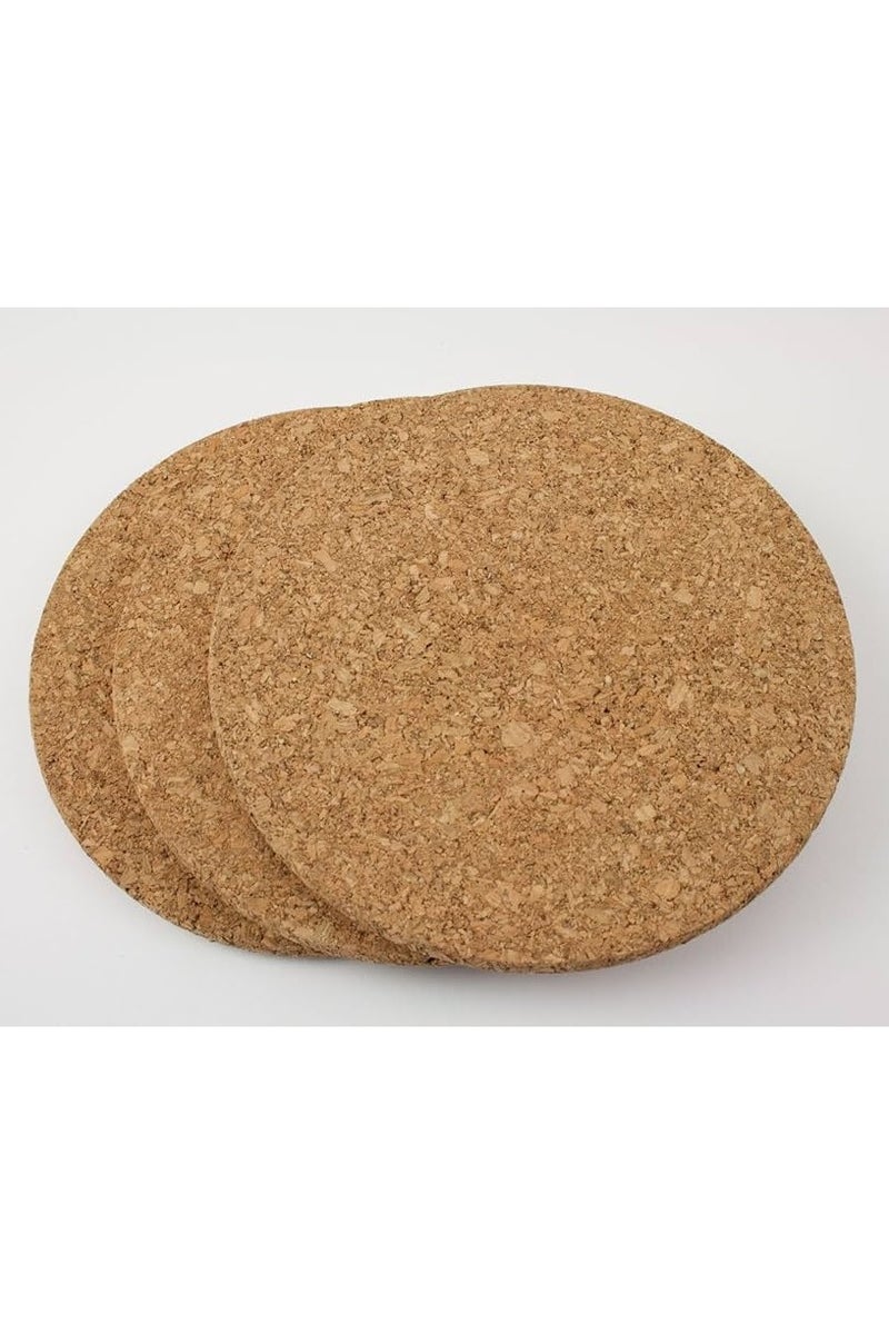 Brown Cork Coaster Set of 3 - Image 1