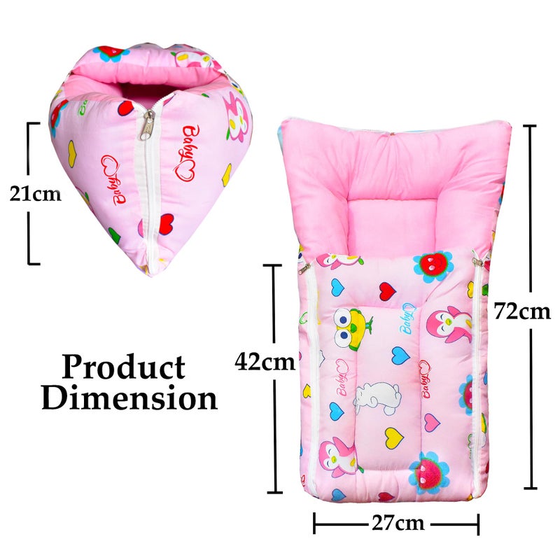 ParentsLap Gem Baby Sleeping Bag Cum Carrying Bag (Pink) - Image 5
